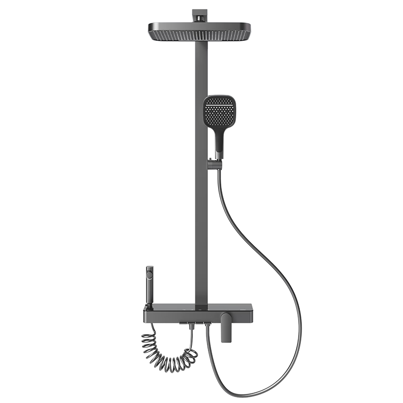 Haier Home Shower Set Premium Copper Waterway Four-Function Temperature-Control Shower A8 Gun Gray