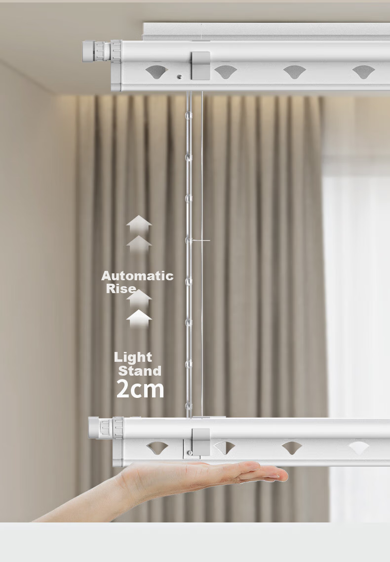 Panpan Electric Clothes Drying Rack, Smart Balcony Clothes Drying Machine, Large Hidden Lift-Up White D8 Screen Illuminated Versio 15