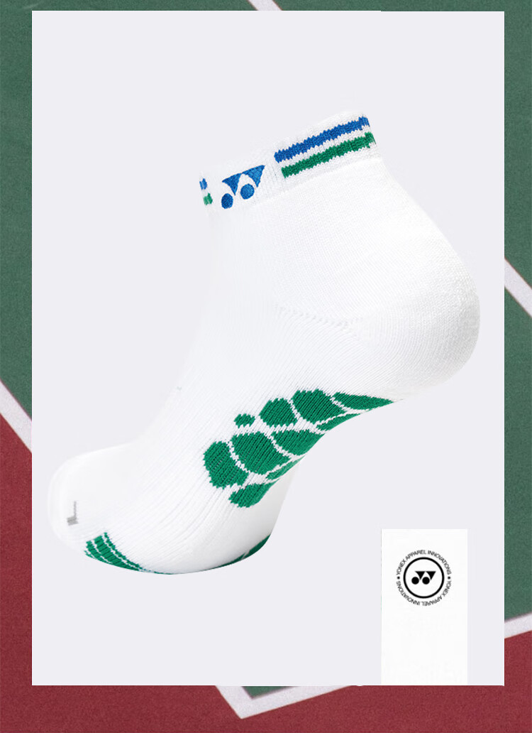 YONEX Badminton Socks Running Fitness Sweat-Absorbing Breathable Professional Sports Socks Men 145045BCR White Navy Blue 8