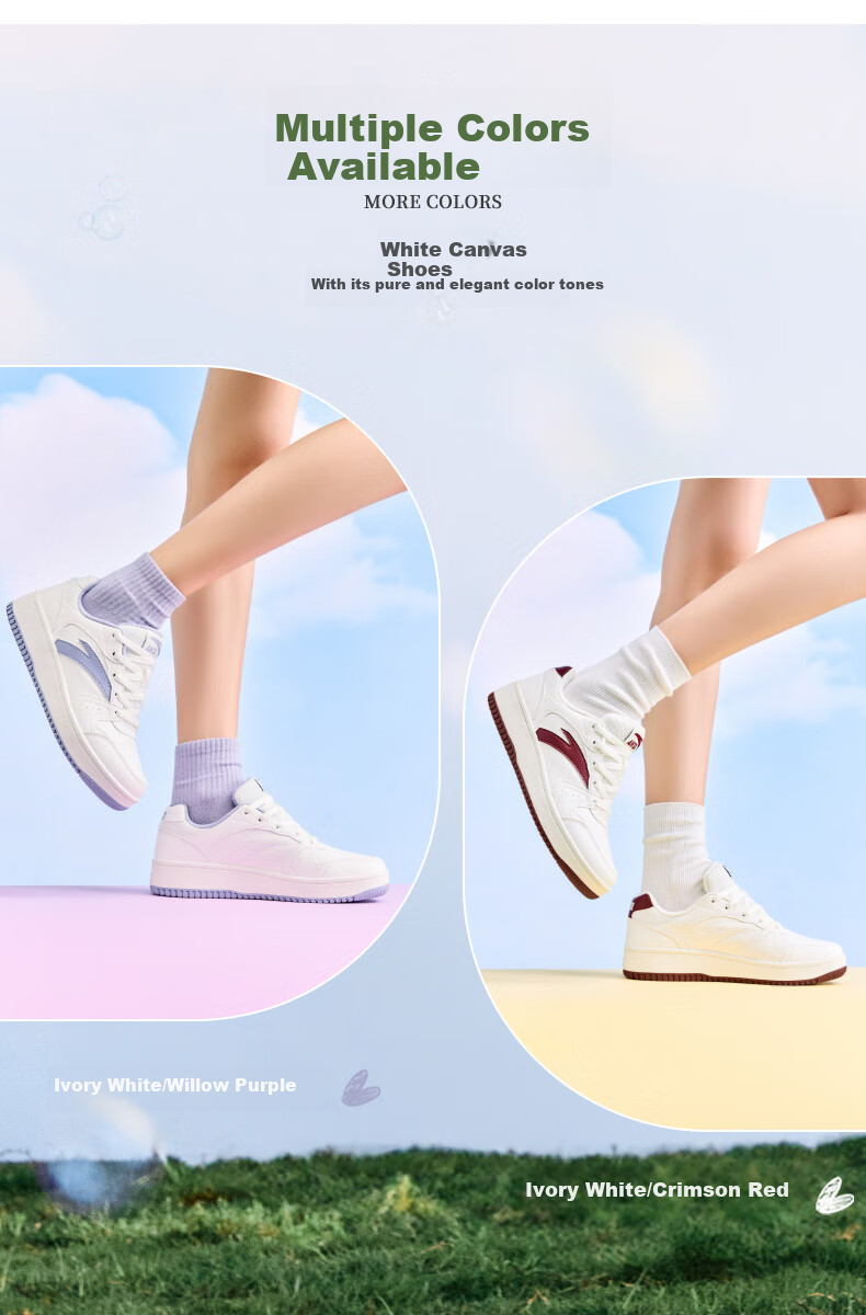 ANTA Yuan Nian 2.0 | Women's Thick-Soled Sneakers, Student White Shoes, Retro Trendy Height-Increasing Sports Shoes for Couples, Casual Shoes 17