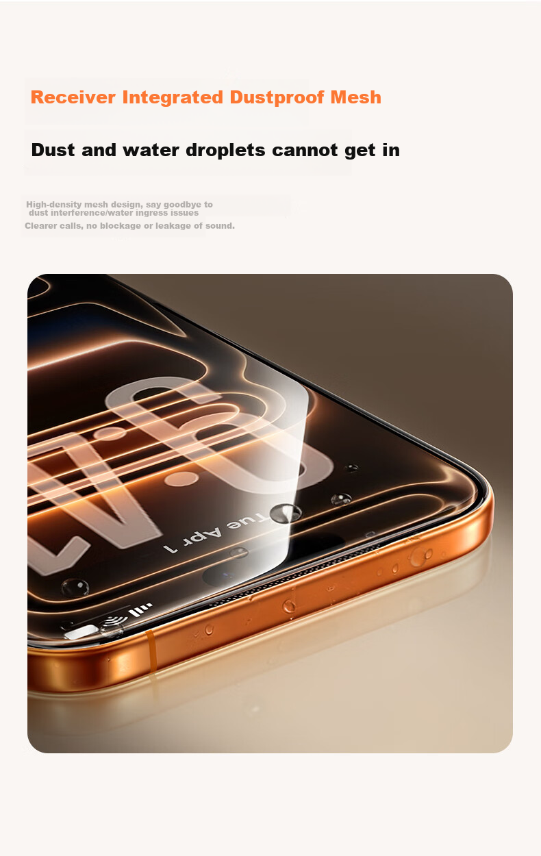Baseus [3D Heat-Bent Corning Original Film | Full Coverage] Tempered Glass Screen Protector for Apple IPhone 15 Pro Max, High Definition Anti-Fingerprint Drop Protection Film 20