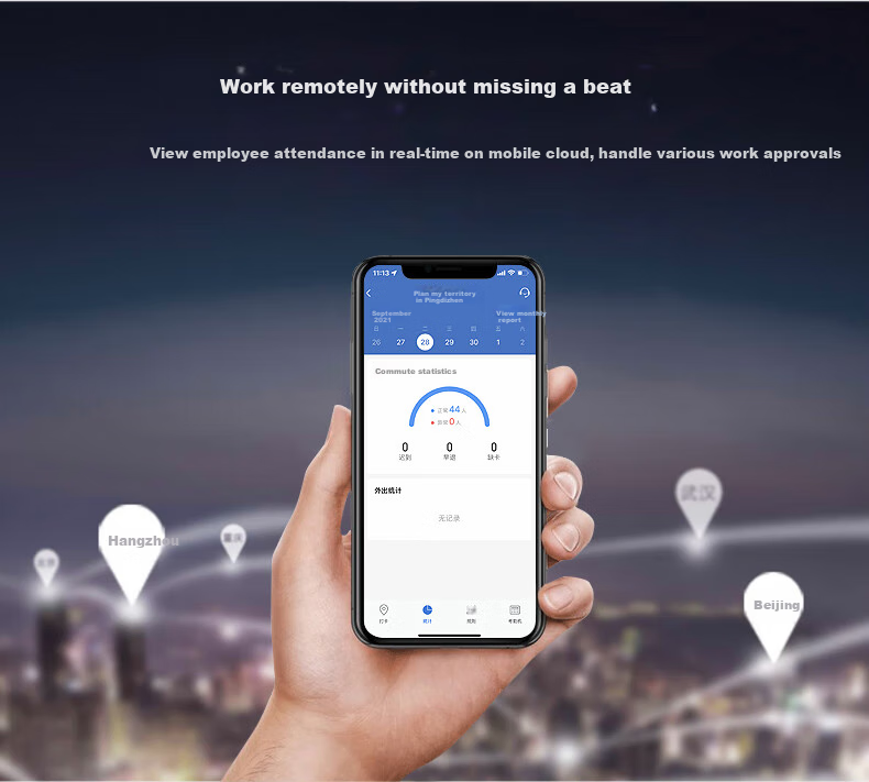 Qiyeweixin Attendance Machine, Dynamic Facial Recognition Attendance Machine, Fingerprint Clock-In Machine, Face Scanning Sign-In Machine, Remote Multi-Store Management, One-Key Report Generation DL-D3 9
