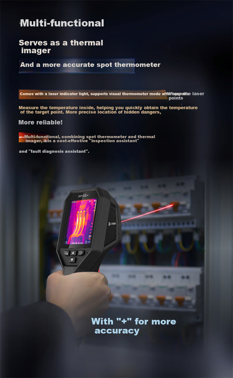 HIKMICRO Thermal Imaging Camera, High-Precision Infrared Thermal Imager, Night Vision Device, Industrial Thermometer, Underfloor Heating And Water Leak Detector H10+ 4