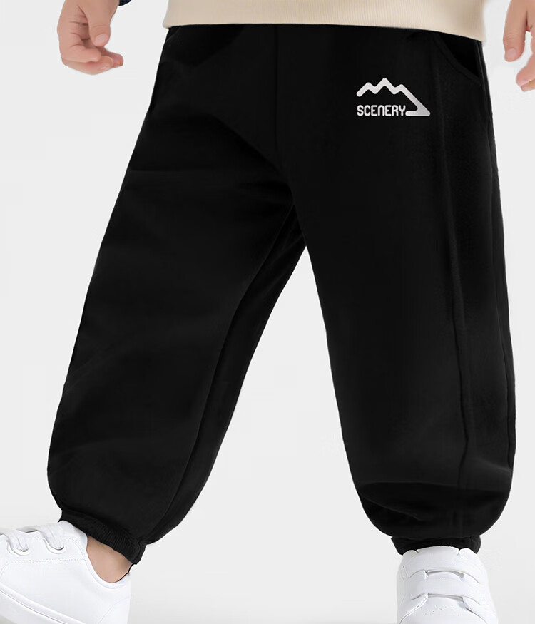 Badibadi Kids Autumn Winter Loose Casual Sweatpants Outdoor Sports Jogger Pants Gray Dinosaur Letter 100 1