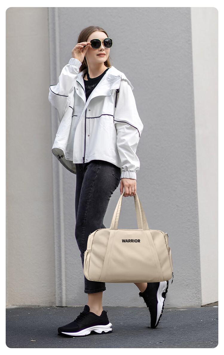 Huili Sports Fitness Bag for Women, Dry And Wet Separation, Short-Trip Travel Bag, Large Capacity, Lightweight Handheld Luggage Bag, Yoga Swimming Bag 17