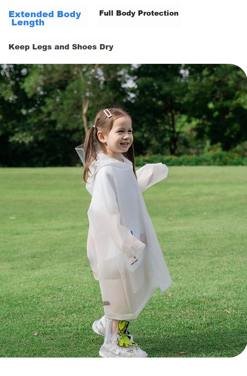 MARIE CLAIRE Children's Raincoat, One-Piece Cape-Style Poncho, Single-Person, for Girls And Boys, Students, Kindergarten Children, Toddlers, Back to School 4