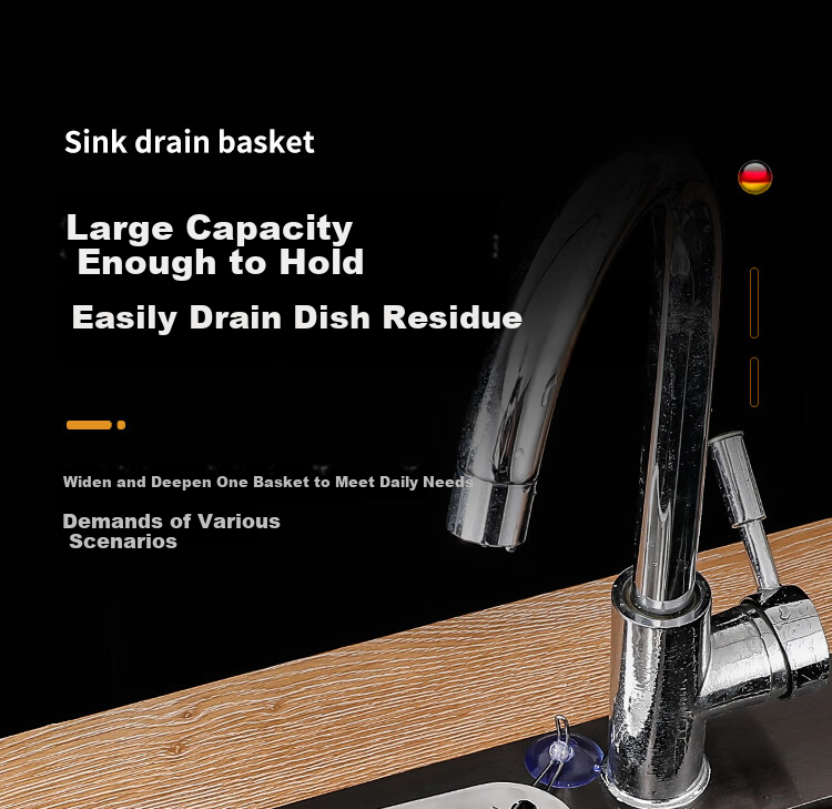 YUTAI 304 Stainless Steel Draining Basket, Kitchen Sink Drainer Rack, Extendable Dish Storage Rack, Sink Vegetable Basket 1
