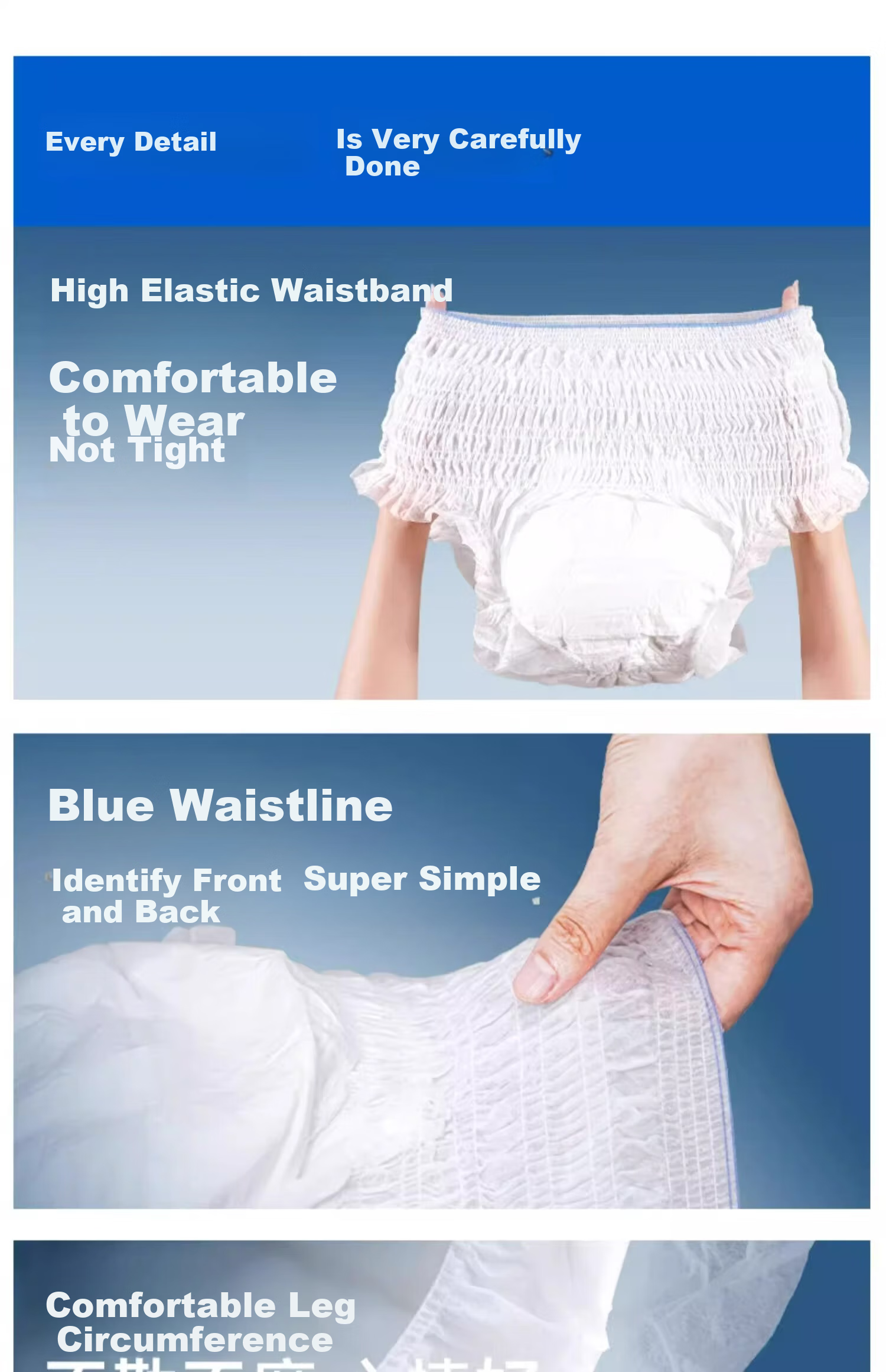 Laolaifu Adult Pull-Up Diapers, Size L, 20 Pieces, Waist Circumference (95-120cm), Elderly Incontinence Pads 15