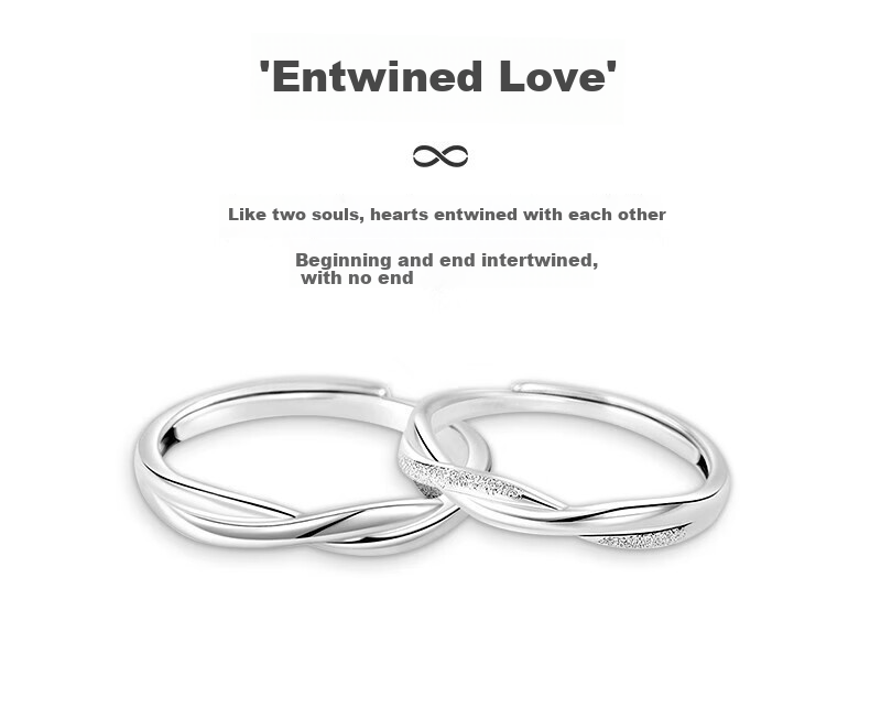 MANHE S999 Sterling Silver Couple Rings, One Pair Engagement Diamond Rings, Adjustable Women's And Men's Birthstone Rings, Valentine's Day Gift 3