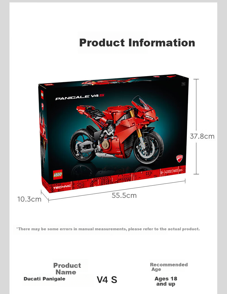 LEGO Technic 42202 Ducati V4S Motorcycle Building Set, Toy for Boys And Girls, Birthday Gift, Home Decoratio 14
