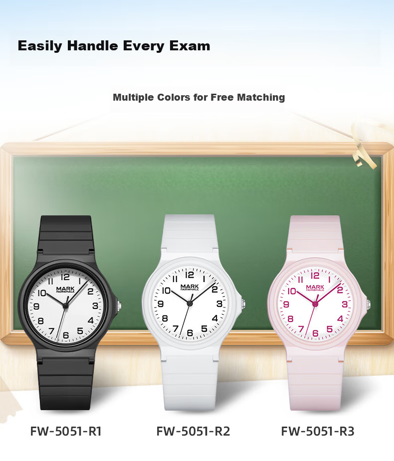 MARK FAIRWHALE Watch for Middle And High School Students, Men And Women, Exam-Specific Watch, Silent Waterproof National Watch, Student Birthday Gift 20