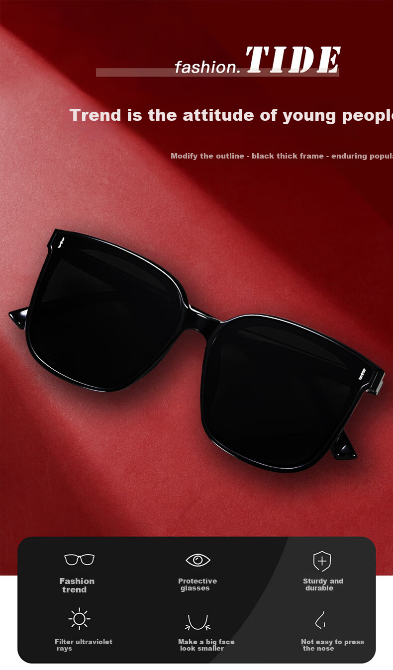 Boliliangpin 2025 Trendy Polarized Sunglasses, Celebrity Men's GM Sunglasses, Women's Internet-Famous Glasses, UV Protection, Driving And Car Use 1