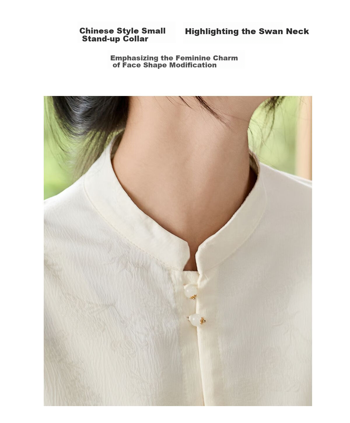 Chushen Spring And Autumn New Chinese-Style Long-Sleeve Shirt for Women, Suitable for New Year's Party Outfit, Oriental Minimalist Luxury Style Blouse Top S143C2003 5