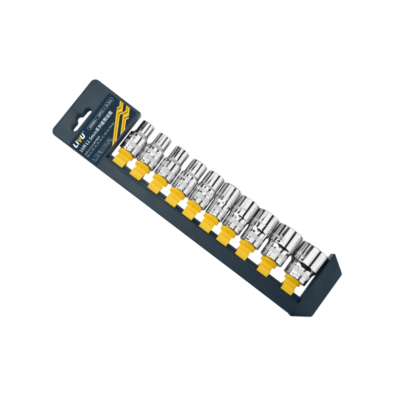 Liyu Industrial Grade 12.5mm Large Impact Short Socket Set Multifunctional Hex Quick Auto Repair Tool 10-Piece Set