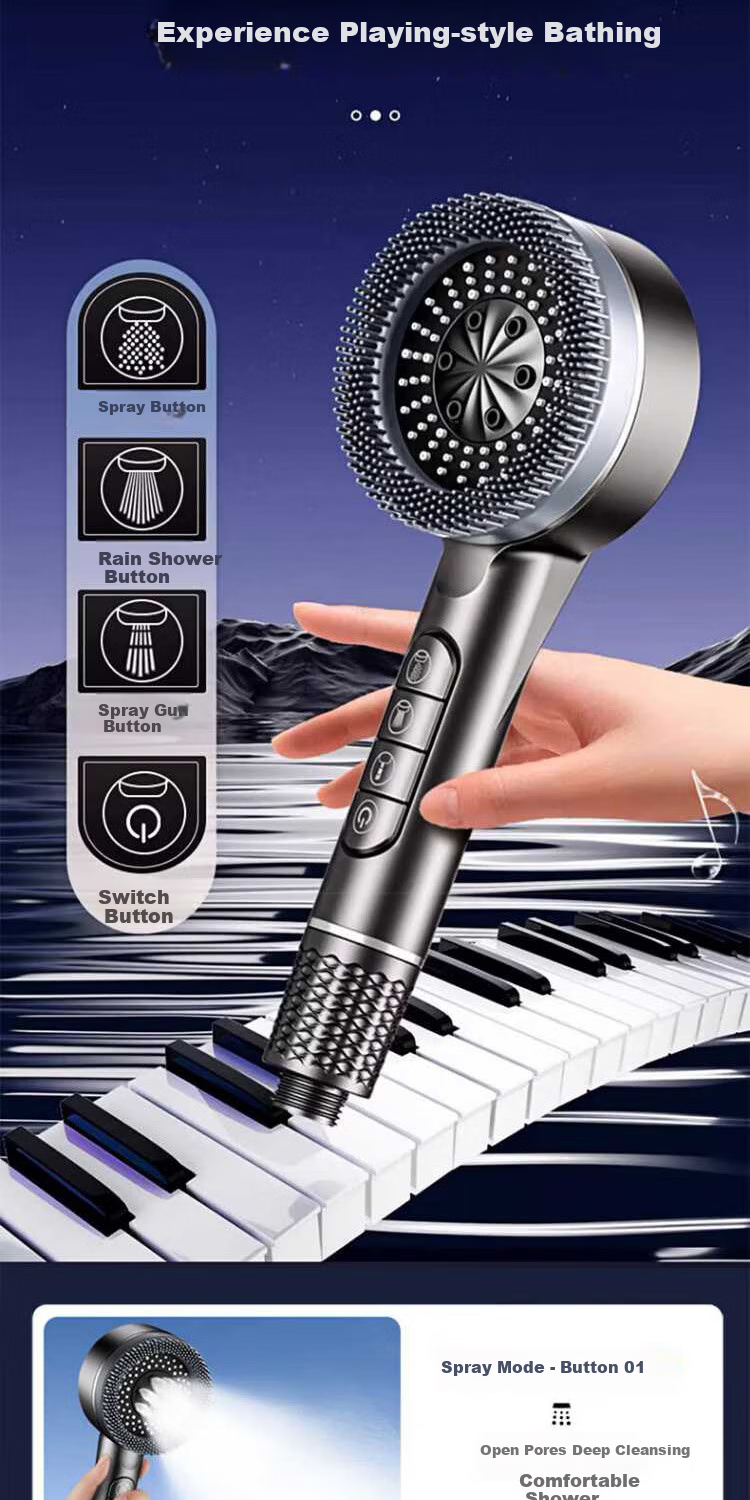 ILeddog [Germany] High-Pressure Shower Head Set with Extra Strong Pressure Bathroom Massage Sprayer TY001 6