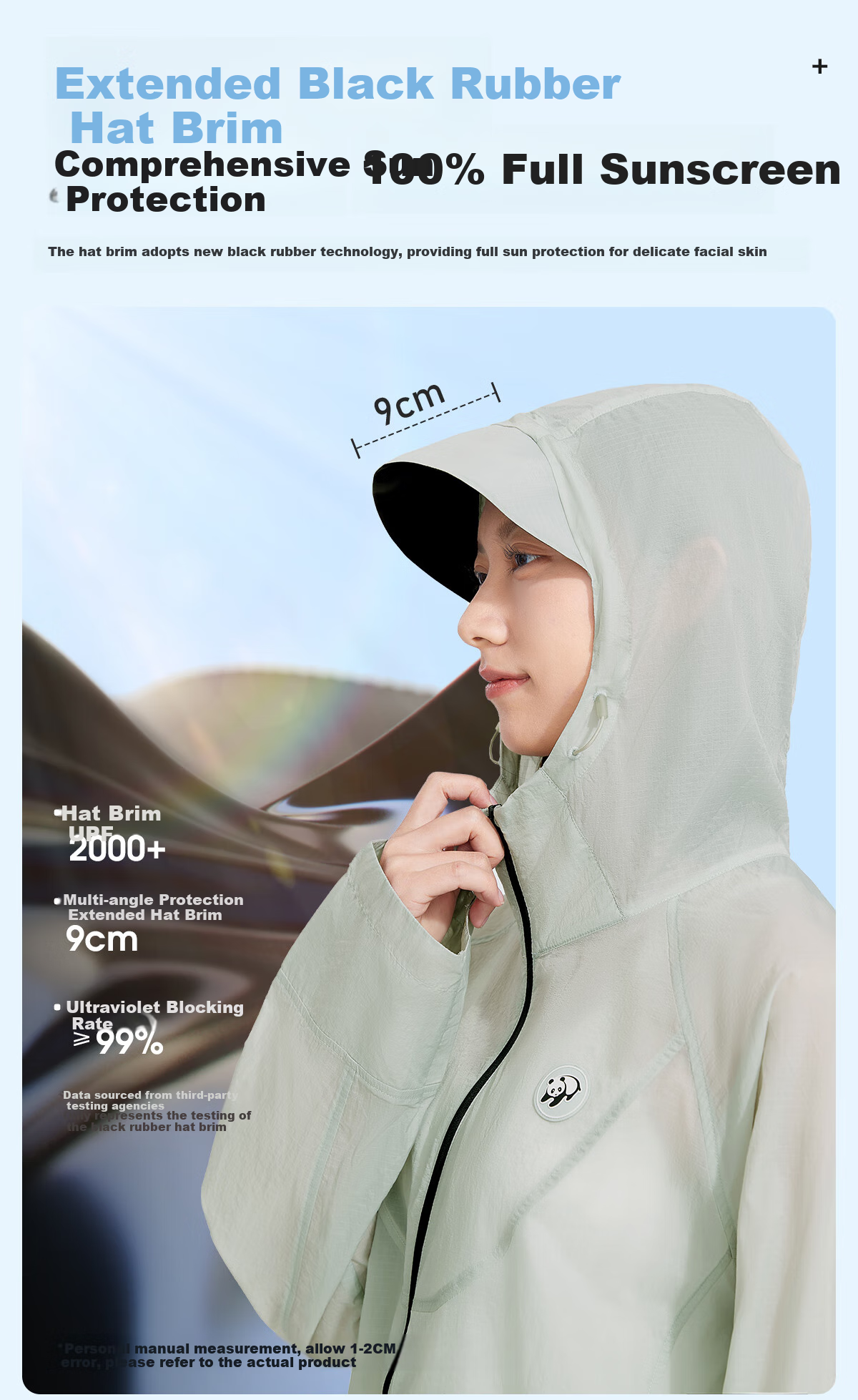 Xiongmao Luotuo Series Sun Protection Clothing, Cool And Breathable, UV Protection UPF100+, Sunscreen for Men And Women, Oak Gray, S 7