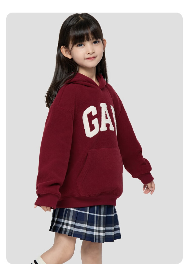 GAP Kids Unisex Autumn Logo Fleece Hoodie 804638 12