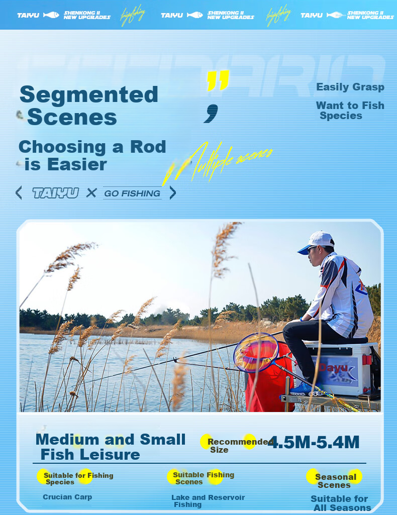 Taiyu Shengkong Tianxia 5.4-Meter Fishing Rod, Handheld Rod, 28 Sections, Carbon Fiber, Ultra-Light, Ultra-Hard, Fishing Pole, Platform Fishing Rod 9