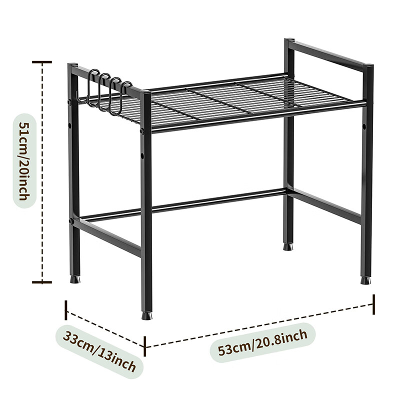 Ouranzo Kitchen Storage Rack Microwave Oven Rack Oven Rack Household Countertop Rice Cooker Storage Rack Multifunctional Storage Rack