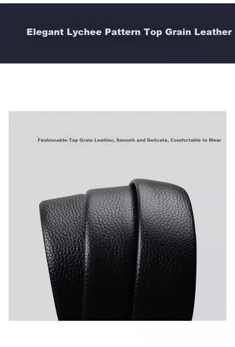 Huili Men's Belt, Top-Grain Leather, Pin Buckle, Pure Cowhide, Fashionable Versatile, Youth Light Genuine Leather Waist Belt 6