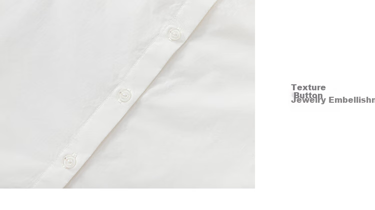 BALABALA Girls' Long-Sleeve Shirt, Pure Cotton White Blouse, Spring Top, Simple Versatile Comfortable Skin-Friendly 5