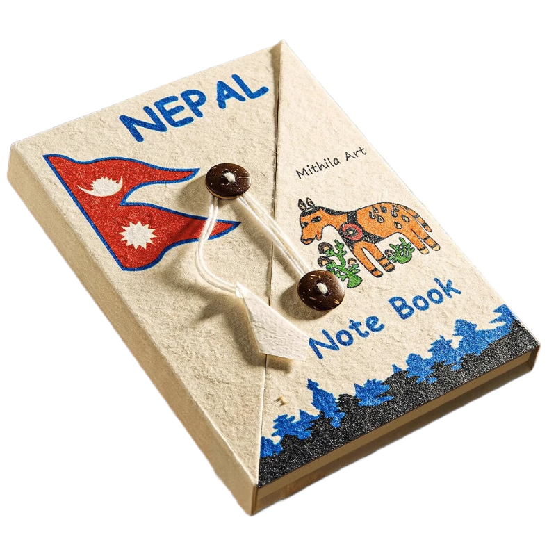 Shushan Boer Handmade Notebook 30 Sheets DIY High-Quality LOKATA Plant Kraft Paper Blank Journal Student Gift Craft Notebook