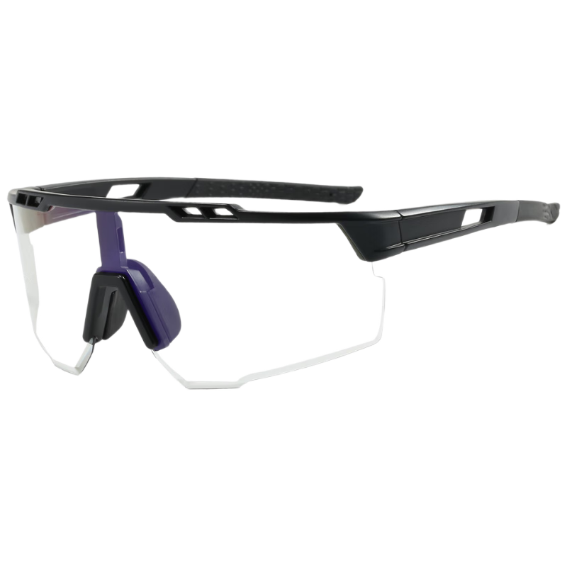 PEAK Cycling Glasses Mountaineering Goggles Windproof Sunglasses Hiking Climbing Outdoor Sports Ski Goggles Black Frame Photochromic Lens