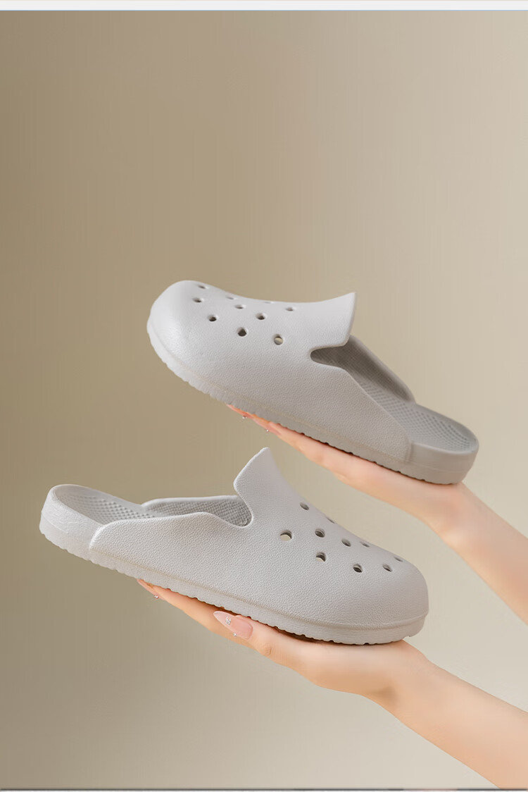 Home Story × Jingdong Co-Branded EVA Odor-Resistant Ultra-Soft Perforated Slippers for Children, Yellow, Size 31-32 11