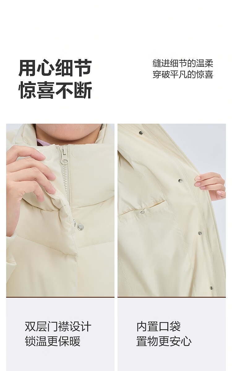 BOSIDENG 25-Year Winter Women's 90% Down Loose Fit Extra Long Thickened Hooded New Year Red Coat 1