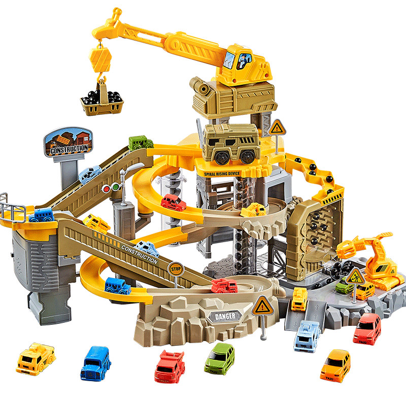 Benny Children's Toy Boys 3-6 Years Engineering Mining Track Car Adventure Parking Lot Birthday Gift