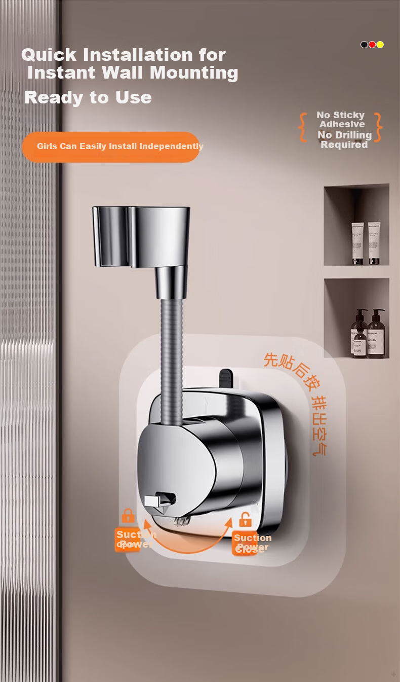 JROR [Germany] Shower Head Holder, No Drilling Required, Shower Base, Adjustable Bracket for Bathroom 3