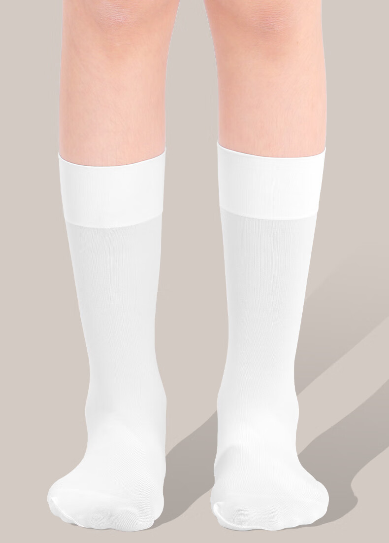 Barbie Girls Mid-Calf Socks Spring and Autumn Children's Short Stockings School Style Half-Leg Socks Pure White Baby Long Socks 11