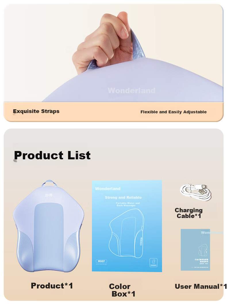 MIAOJIE MX07 Waist Massager, Walking-Style Back And Waist Massager, Kneading And Heating Pad, Lumbar Support Cushion, Spine Protection, Relieves Lower Back Muscle Strain, Gift for Parents 18