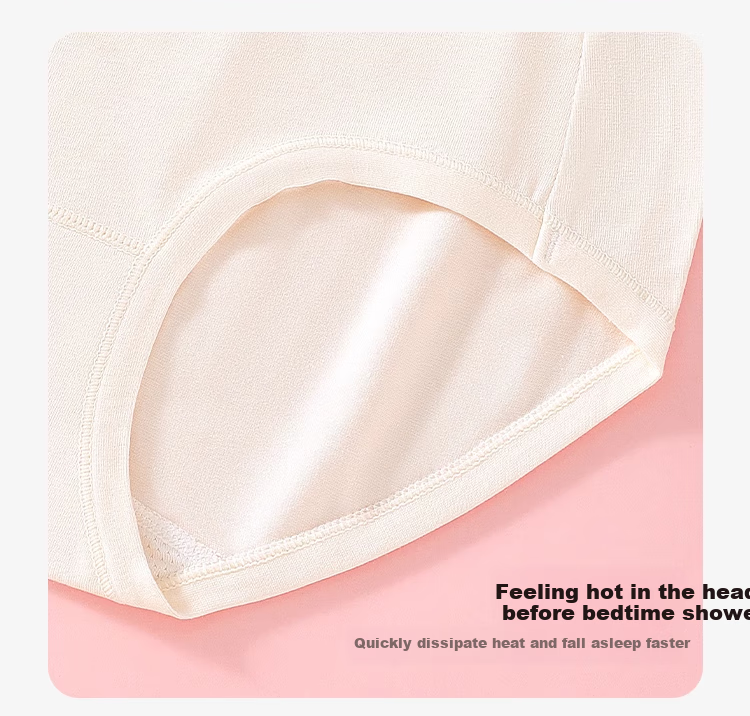 Bingxuemumian Girls' Underwear, Young Women's Triangle Panties, 7A Antibacterial Cotton, Puberty Mid to High-Waist Shorts for Middle And High School Students, Silk Shorts 19