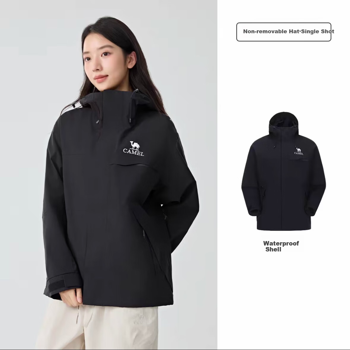 CAMEL [Zhuifengzhe Single-Stroke] Outdoor Waterproof Windproof Breathable Jacket for Couples And Hiking, W34CATG603B