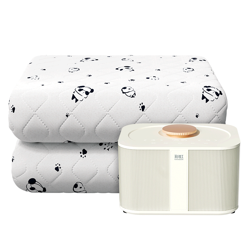 Rainbow Double-Person Dual-Temperature Dual-Control Silent Touch Temperature Adjustable Timer Cotton Water Heating Blanket Electric Heating Blanket 2.0*1.8m