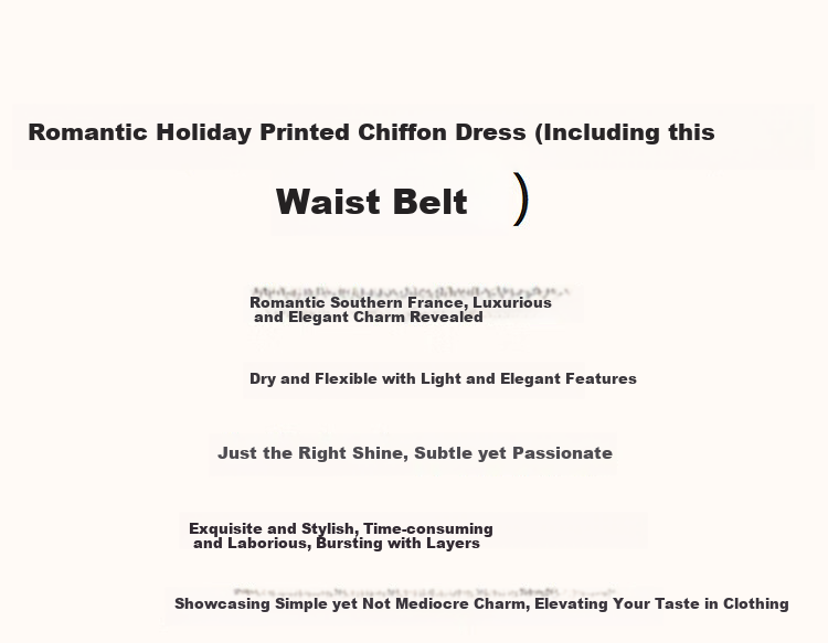 Dme [Go to The Beach for Vacation], Summer French-Style Lantern Sleeve, Large Print Tie, Chiffon Midi Dress for Wome 1