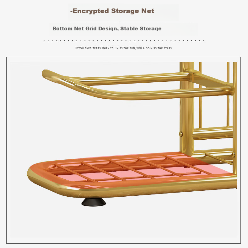 WoJia Basketball Hoop Storage Rack Floor Standing Organizer Home Living Room Toy and Ball Storage Rack Gold 8