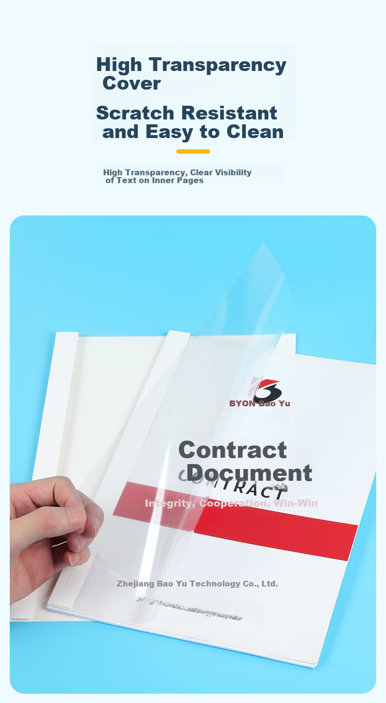BYON 20 Hot Melt Cover Sleeves 10MM, Hot Melt Binding Machine Plastic Covers, Transparent Covers for Contracts A4, Glue-Bound Covers, Hot Melt Binding Machine Covers, Glue Sheets for Tender Documents 4