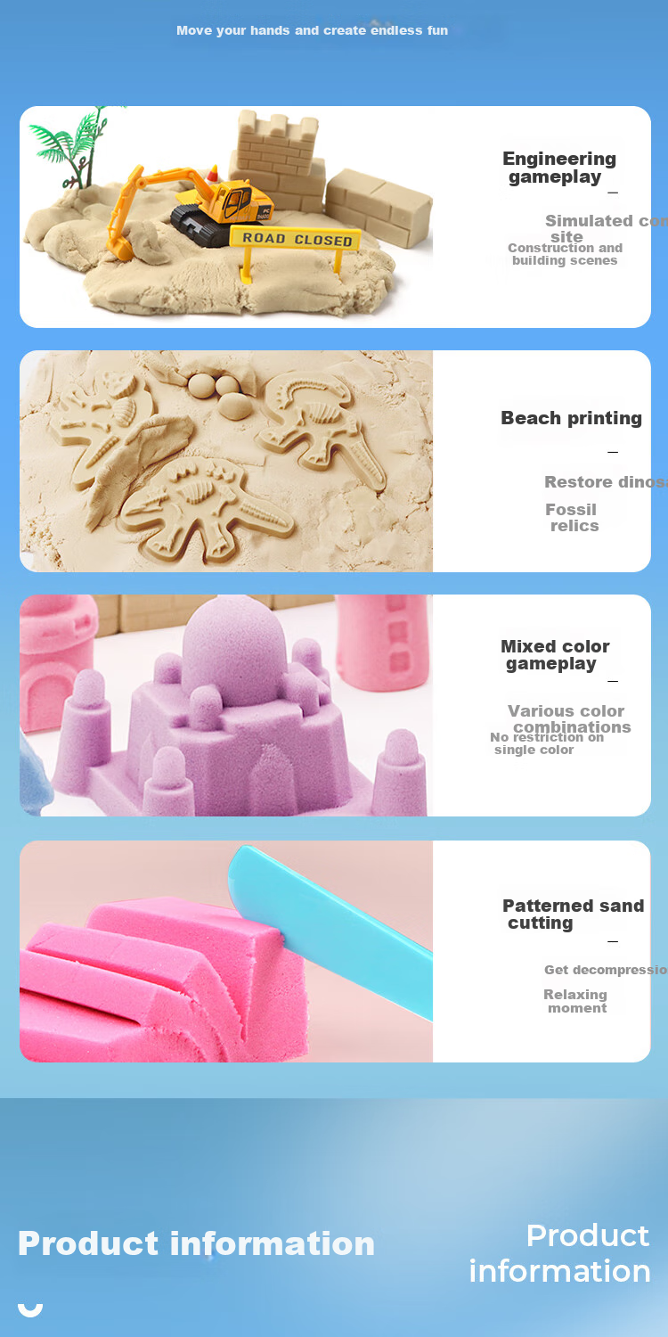 Coloyou Children's Toy, Colored Sand, Safe Non-Toxic, Beach Sand, Baby Sand Pit, 4 Jin Original Color Storage Bag, Magic Sand, Ages 3-6 13