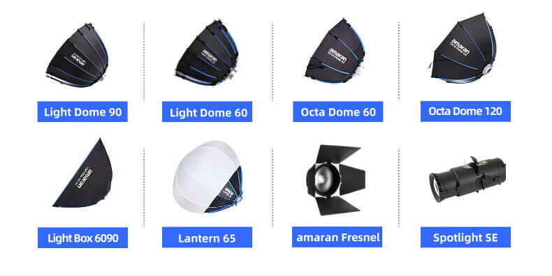 AMARAN Ray 360c 360W RGB Live Streaming Fill Light Short Video Photography Light Beauty Constant Light Studio Light 23