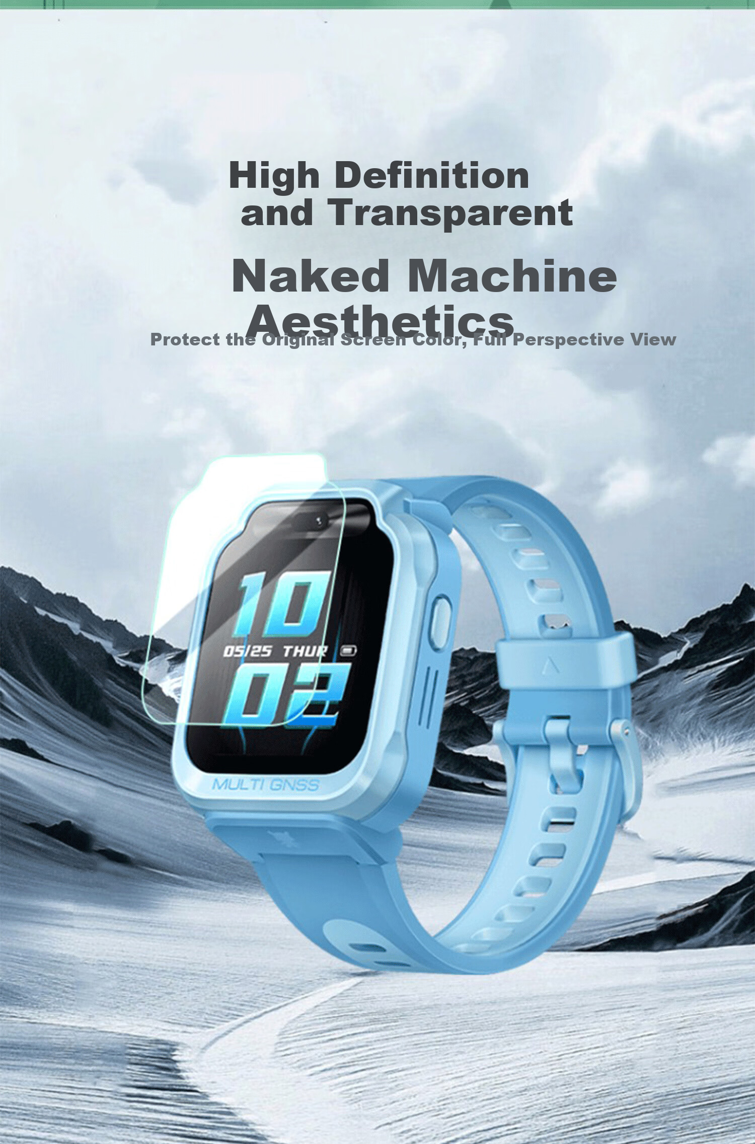 CangHua [3-Pack] Tempered Glass Screen Protector for Xiaomi Mi Band 7/7X Children's Watch, Anti-Glare Blue Light Protection, Full Screen Protective Film for Kids' Phone And Learning Watch Dial 5