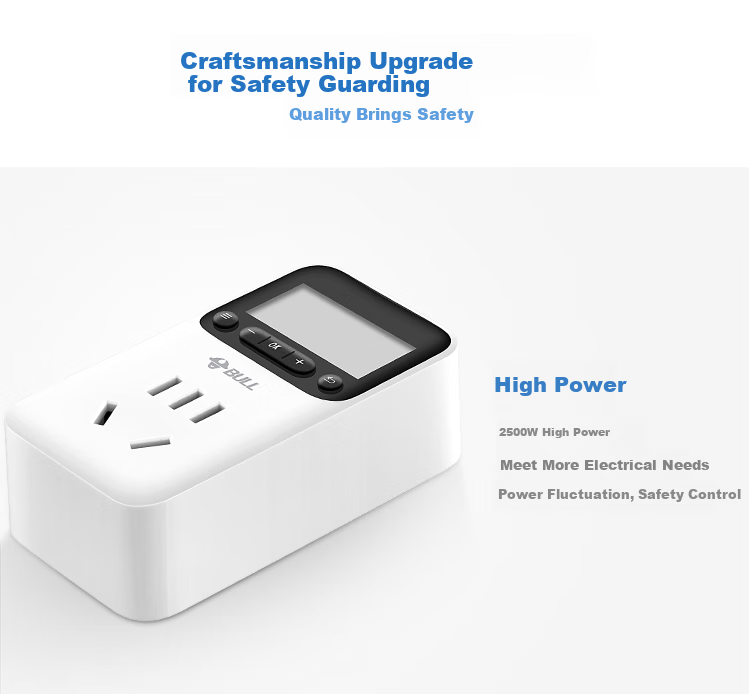 BULL Mechanical Timer Socket/converter, Power Outage Detection, 24-Hour Cycle, Suitable for Electric Water Heaters/mobile Phone Companion GND-2 9