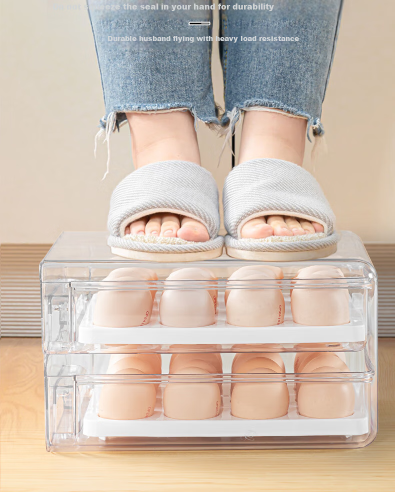 KATEI STORY Japanese Side-Door Egg Storage Box, Refrigerator Food-Grade Preservation Container, Kitchen Organizer, Egg Holder, Storage Solutio 14