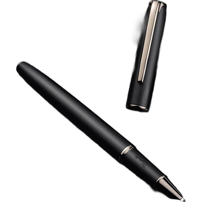 Pimio Art Pen with Bent Tip, Calligraphy Fountain Pen for Men And Women, Adult Handwriting Practice, Mid-Autumn Festival Gift, Student Pen, Hidden Nib 0.7mm 916 Muda Grey