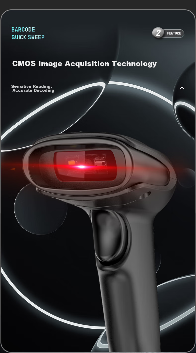 Comet Wireless Barcode Scanner Gun for Pharmaceutical Traceability, Supermarket POS Payment, Medical Insurance UDI Code, Warehouse Logistics Inventory, QR Code and Barcode Reader Compatible with Samsu 5