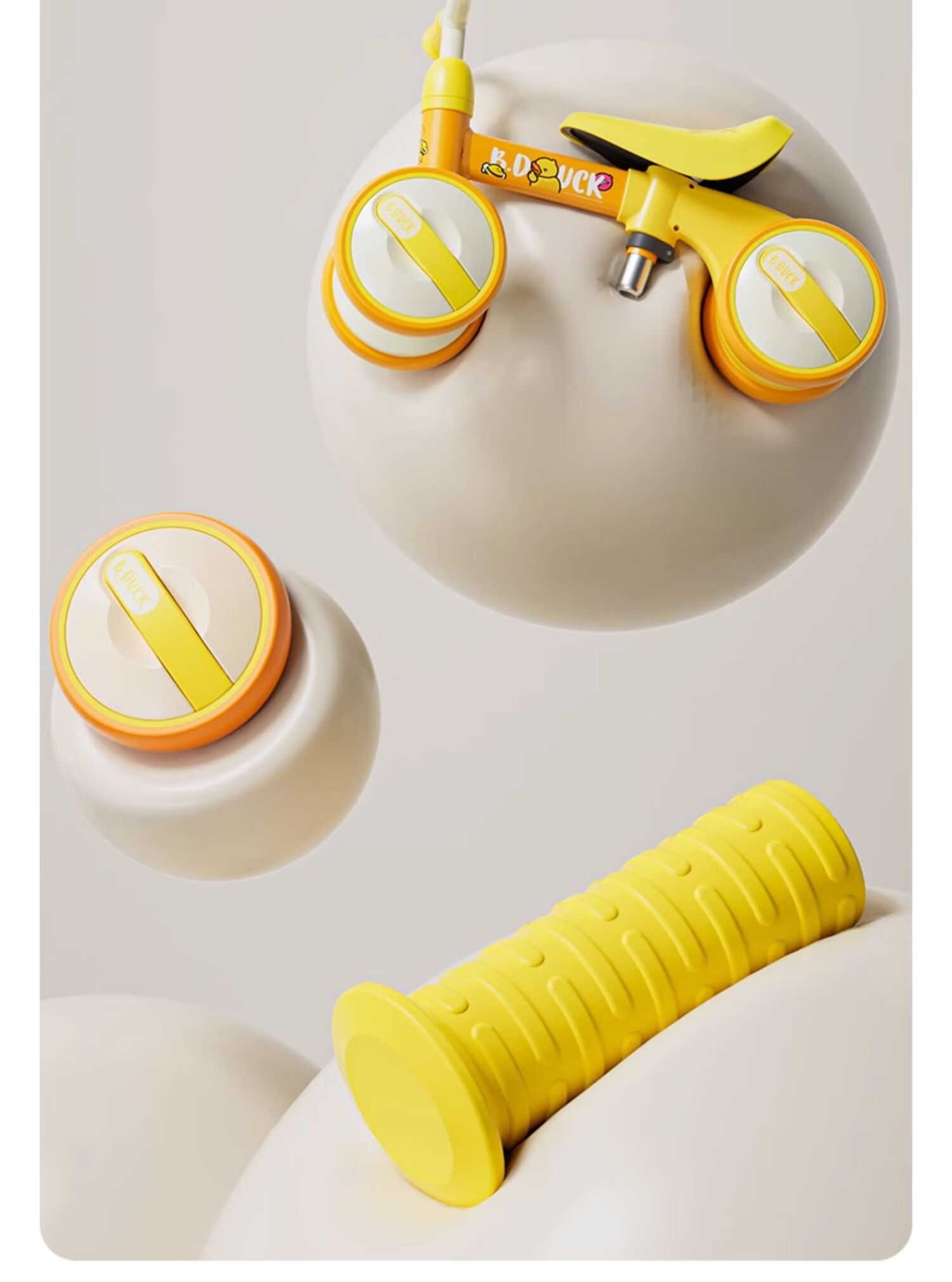 Lede Little Yellow Duck Children's Balance Bike, Four Wheels, for Ages 1-3, Gliding And Stepping Bike, Gift for Boys And Girls on Their First Birthday, 1025 14