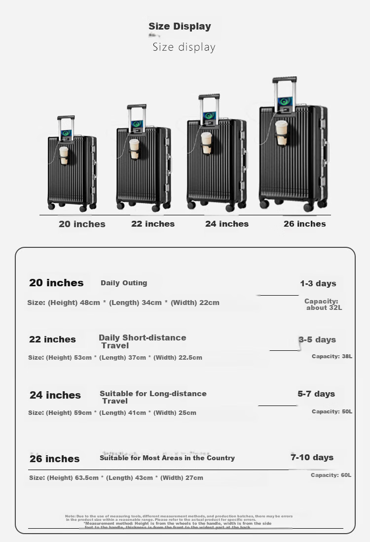 Paul Frank Aluminum Frame Luggage, Multifunctional Large Capacity Suitcase, 26-Inch Durable Travel Case, Quiet Anti-Scratch Password Lock Suitcase 2