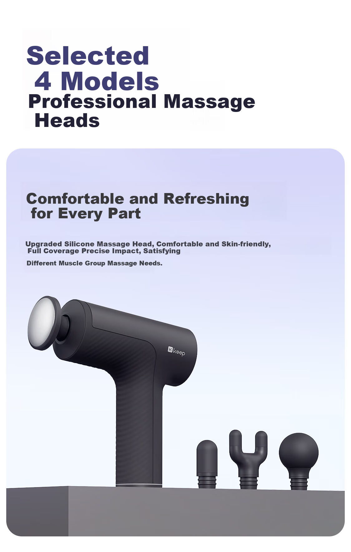 Keep Massage Gun Deep Tissue Massager Muscle Relaxation Device Gift for Men G2 Carbon Gray 13