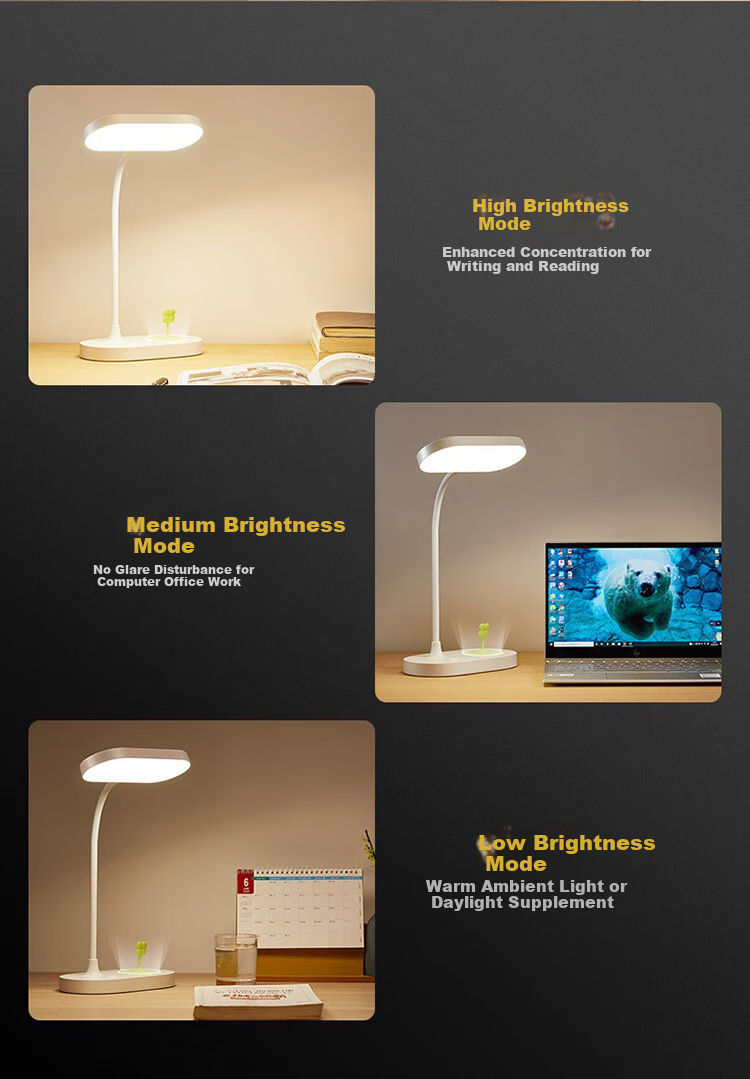 Midea AAAA-Grade Children's Eye Protection Lamp, Student Full Desk Clip-On Street Light, Full Spectrum Desk Lamp, Borderless M3, 60cm 10